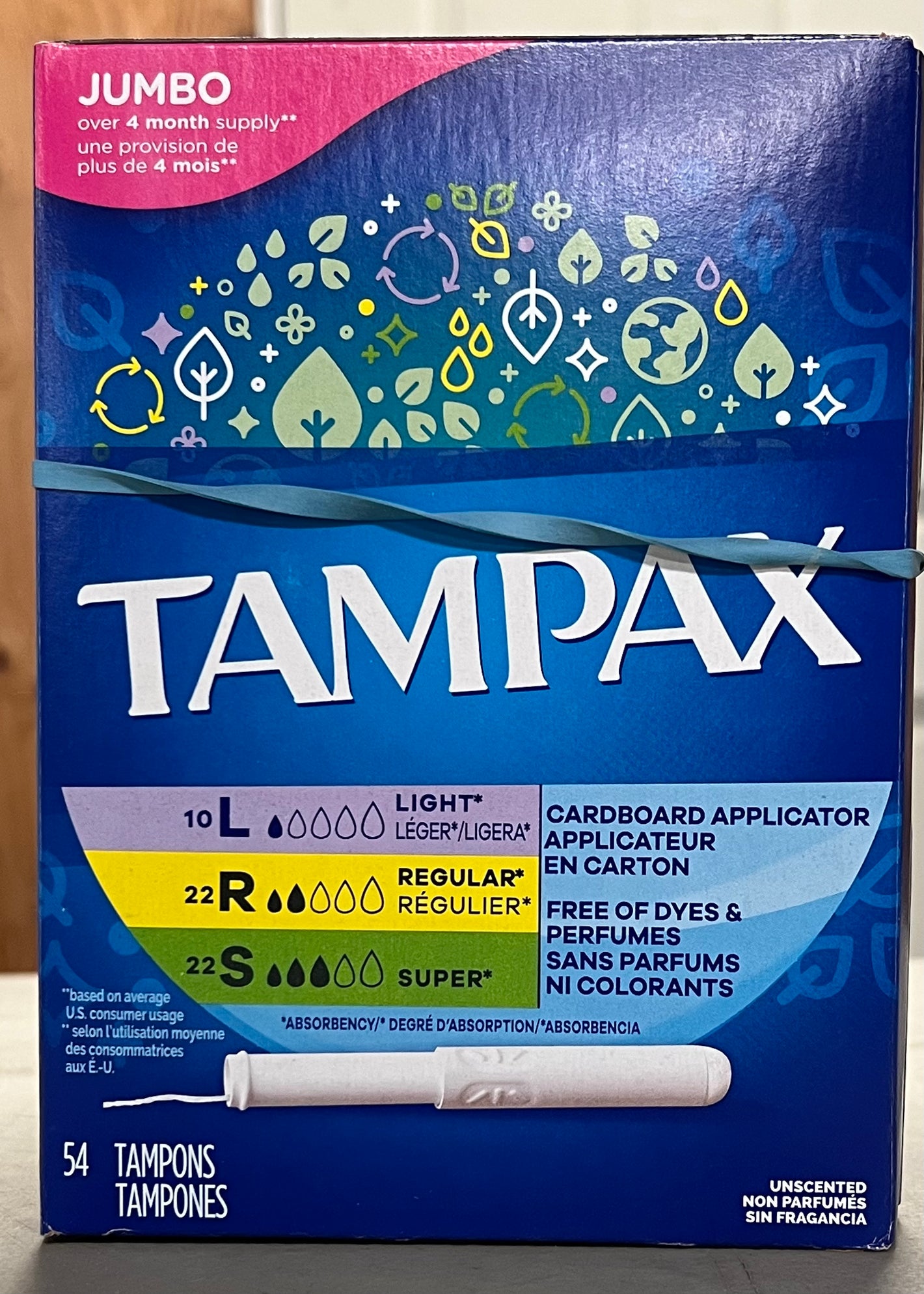 Tampax Tampons Jumbo 54 Count Each - 2 Boxes - 041626-3