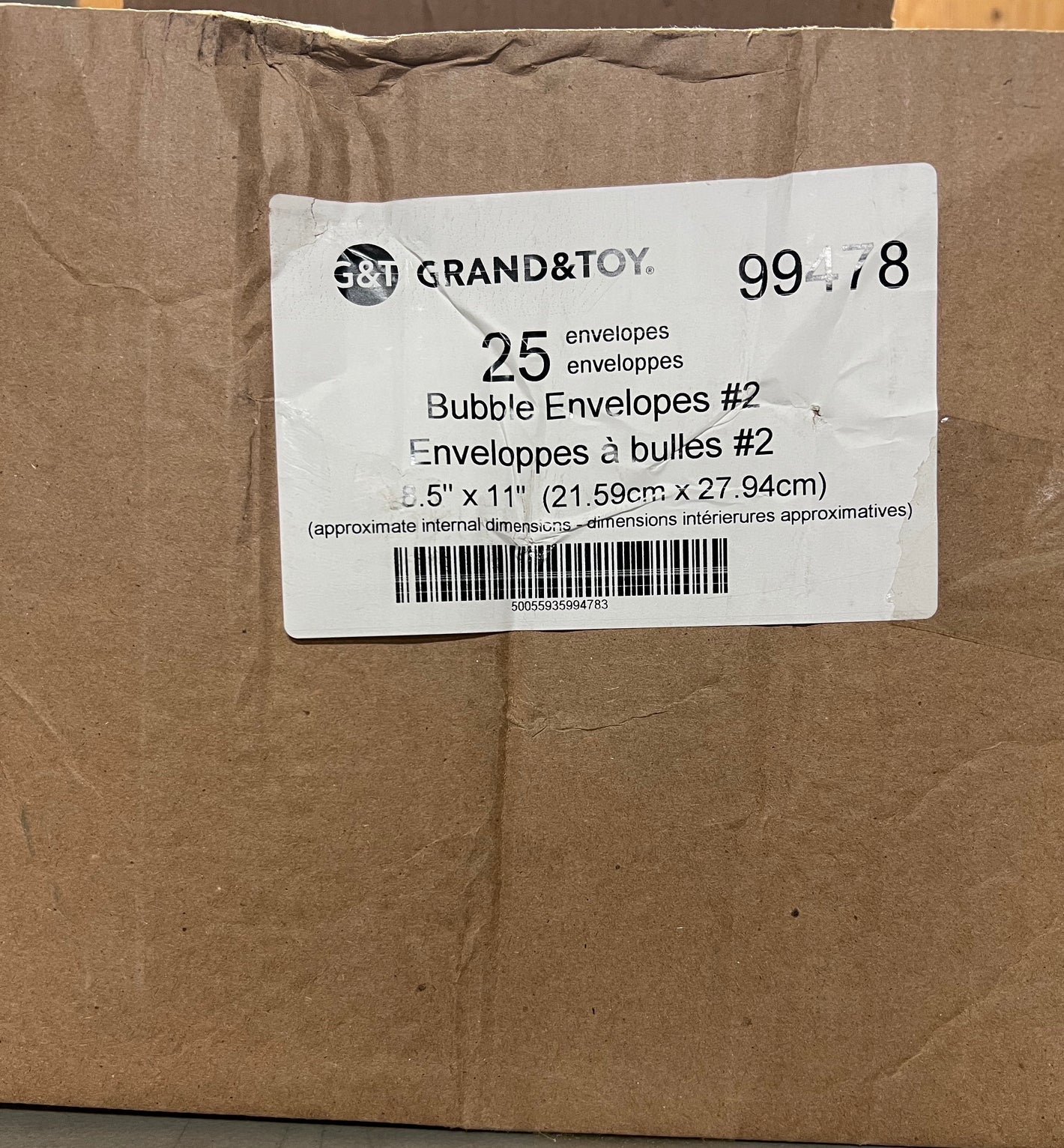 G&T Bubble Envelopes - 8.5" x 11" - 25 Pcs 041026-3