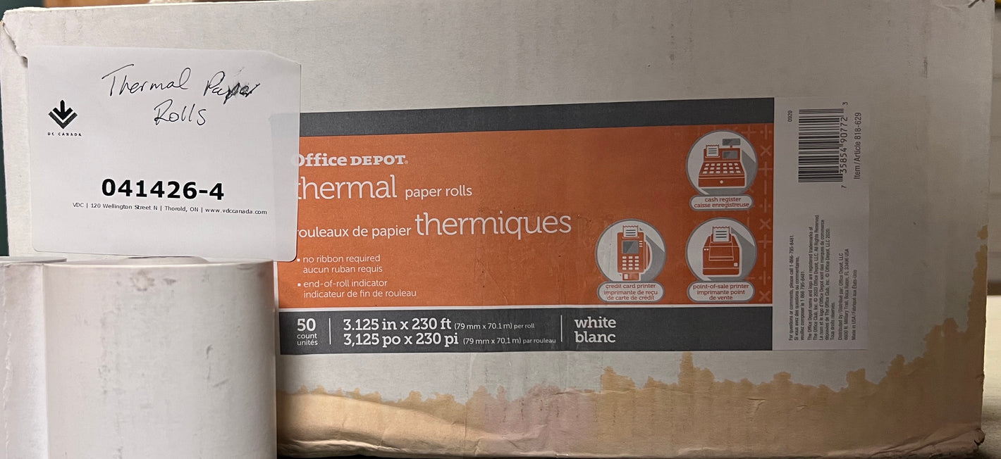 Office Depot Thermal Paper Rolls - 50pcs of 3.125" x 230 ft Rolls - 041426-4