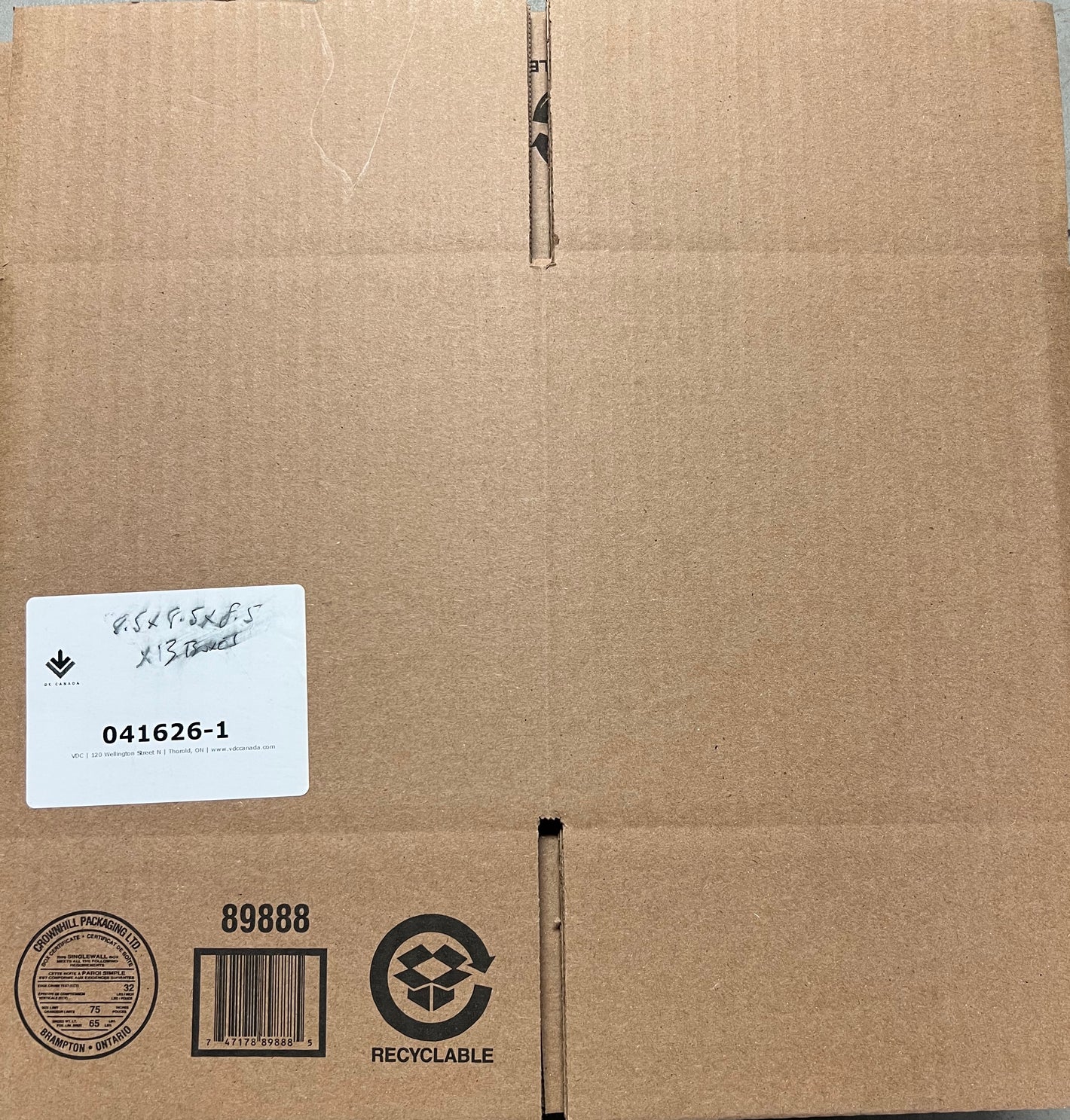 Cardboard Shipping Boxes - 8.5 x 8.5 x 8.5 - 13 Boxes - 041626-1